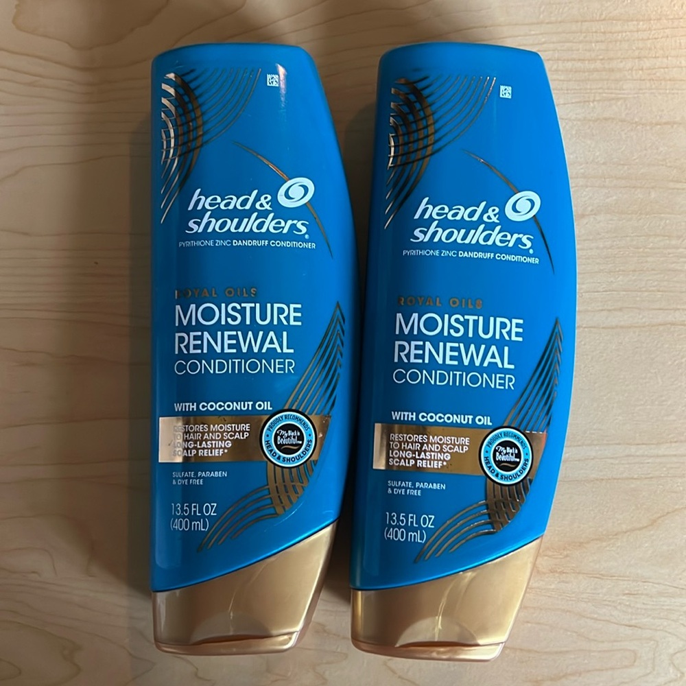 2 x Head & Shoulders Royal Oils Moisture Renewal Dandruff Conditioner Exp 05/20